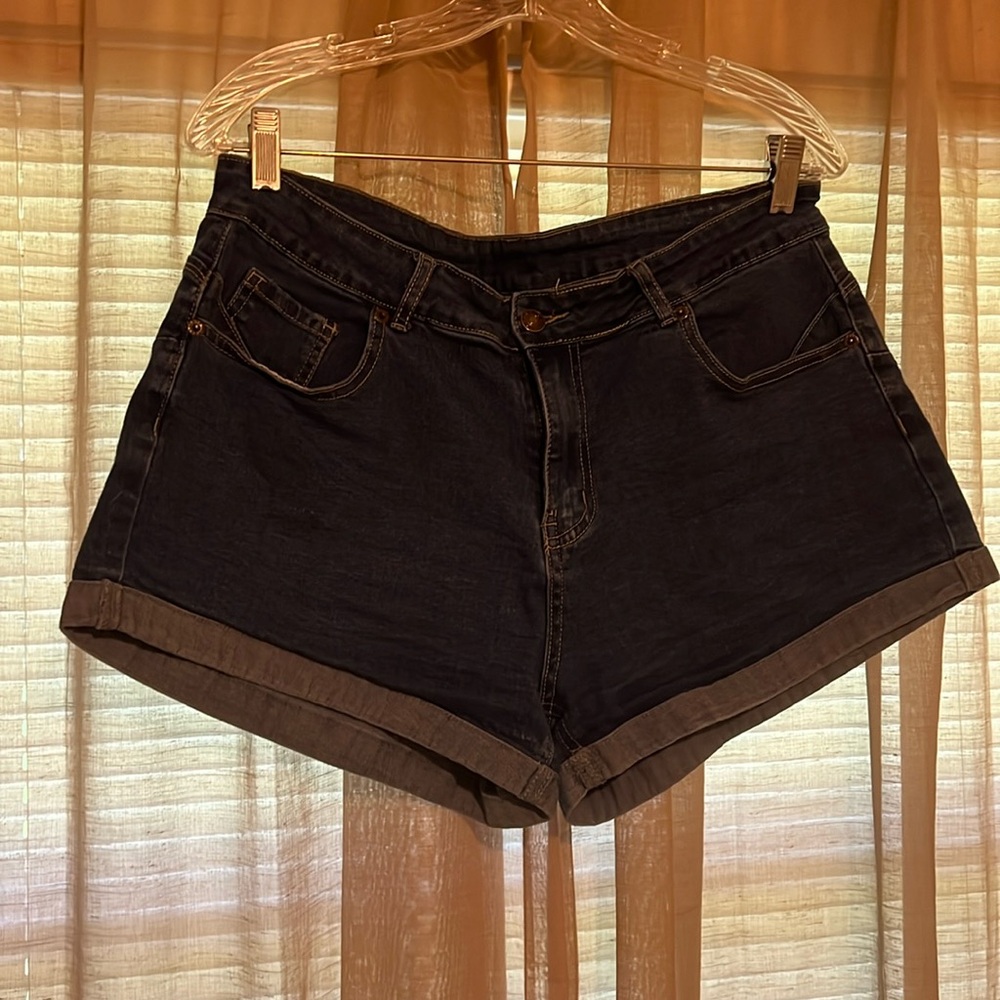 Dark wash jeans shorts